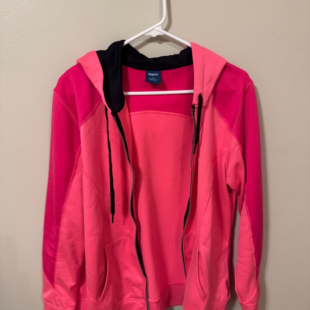 Pink Reebok hoodie